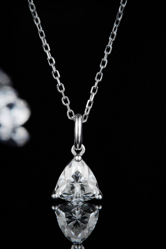 Blue Zone Planet | 1 Carat Moissanite Pendant 925 Sterling Silver Necklace