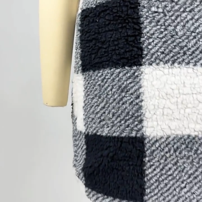 Velvet Plaid Sleeveless Vests