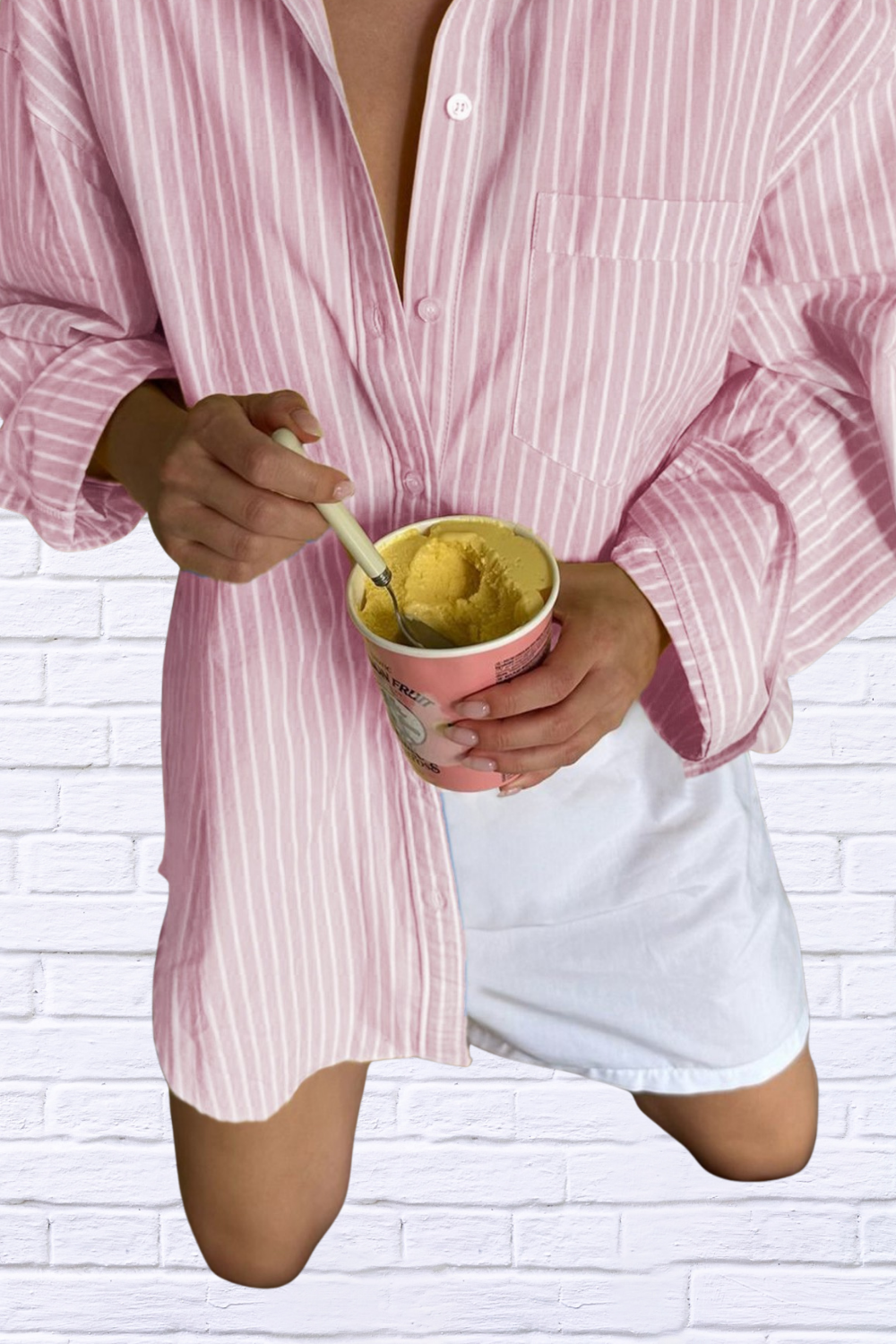 Effortless Cool – Oversized Striped Button-Down Shirt