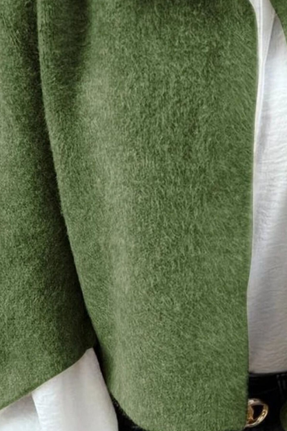 Full Size Solid Color Long Sleeve Outerwear Plus Size