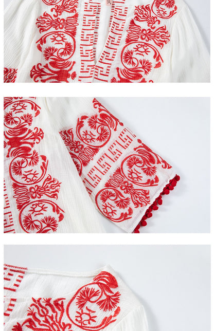 Stylish Design Embroidered Split Maxi