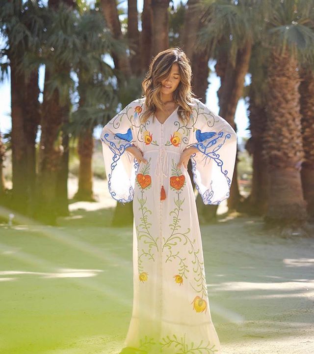 Lia Vintage Boho Maxi Kaftan