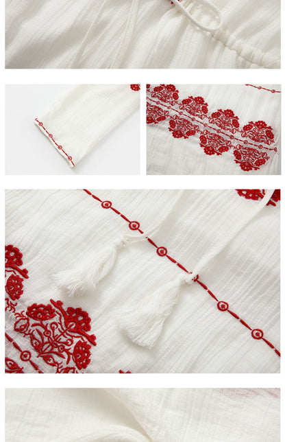 White Embroidered Maxi