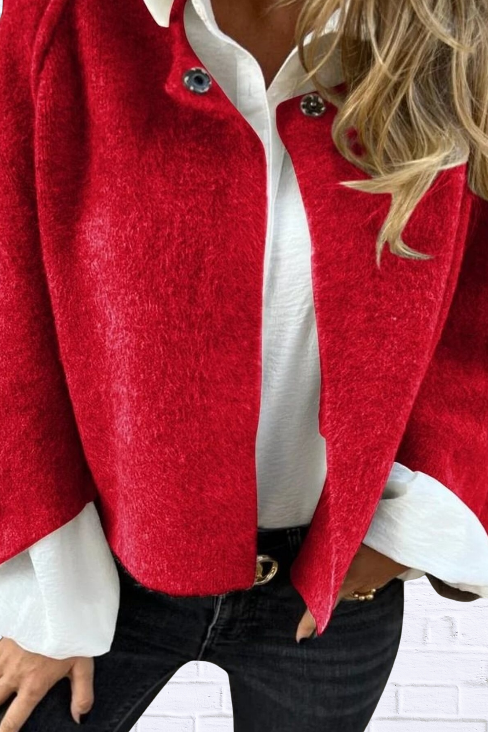 Full Size Solid Color Long Sleeve Outerwear Plus Size