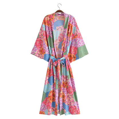 Barcelona Lace up Kimono Robe