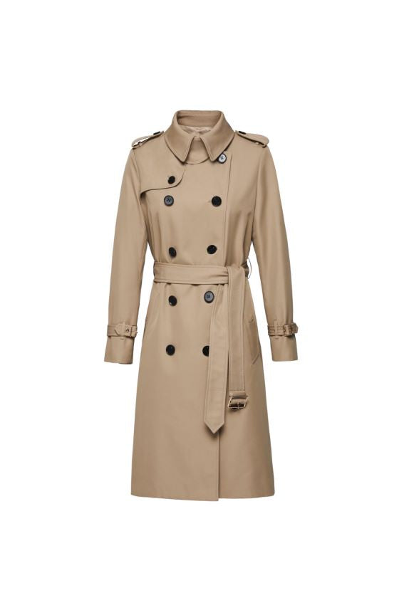 Khaki Slim Fit Trench Coat