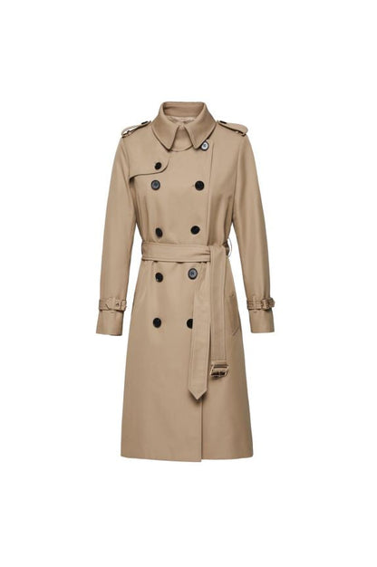 Khaki Slim Fit Trench Coat