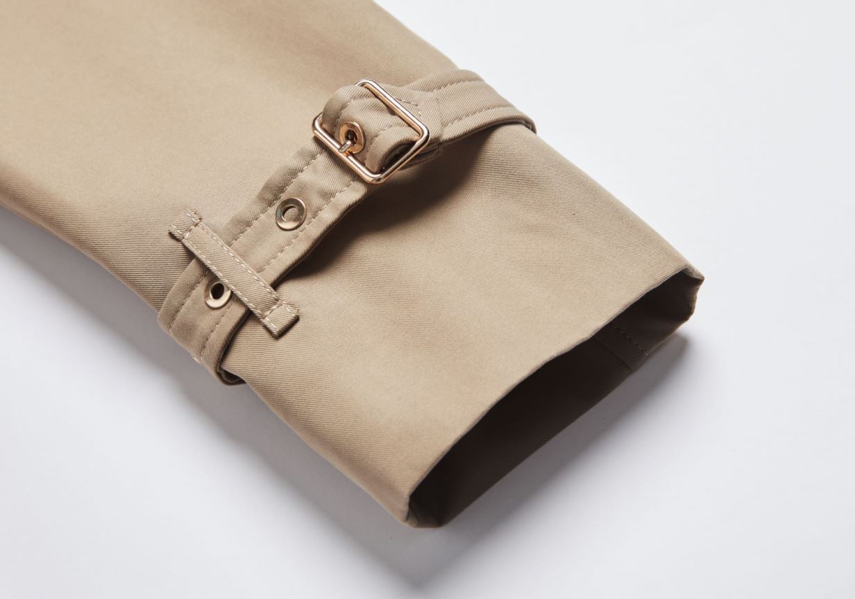 Khaki Slim Fit Trench Coat