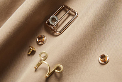 Khaki Slim Fit Trench Coat