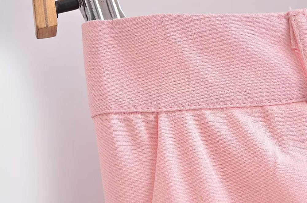 Sleeveless Casual Top and Wide Leg Pants Suit