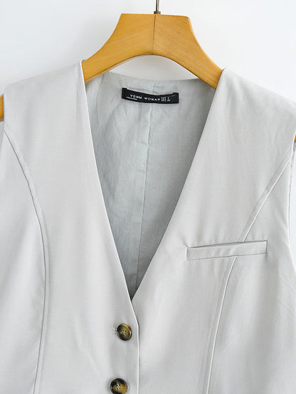 Solid Color Slim Fit Strap Vest