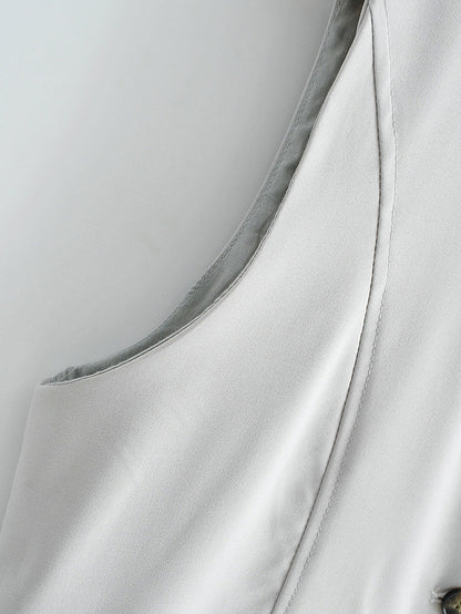 Solid Color Slim Fit Strap Vest