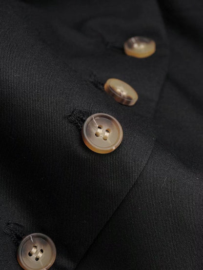 Black Slim Sleeveless Vest