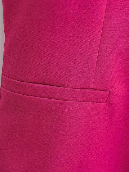 Red Linen Sleeveless Vest