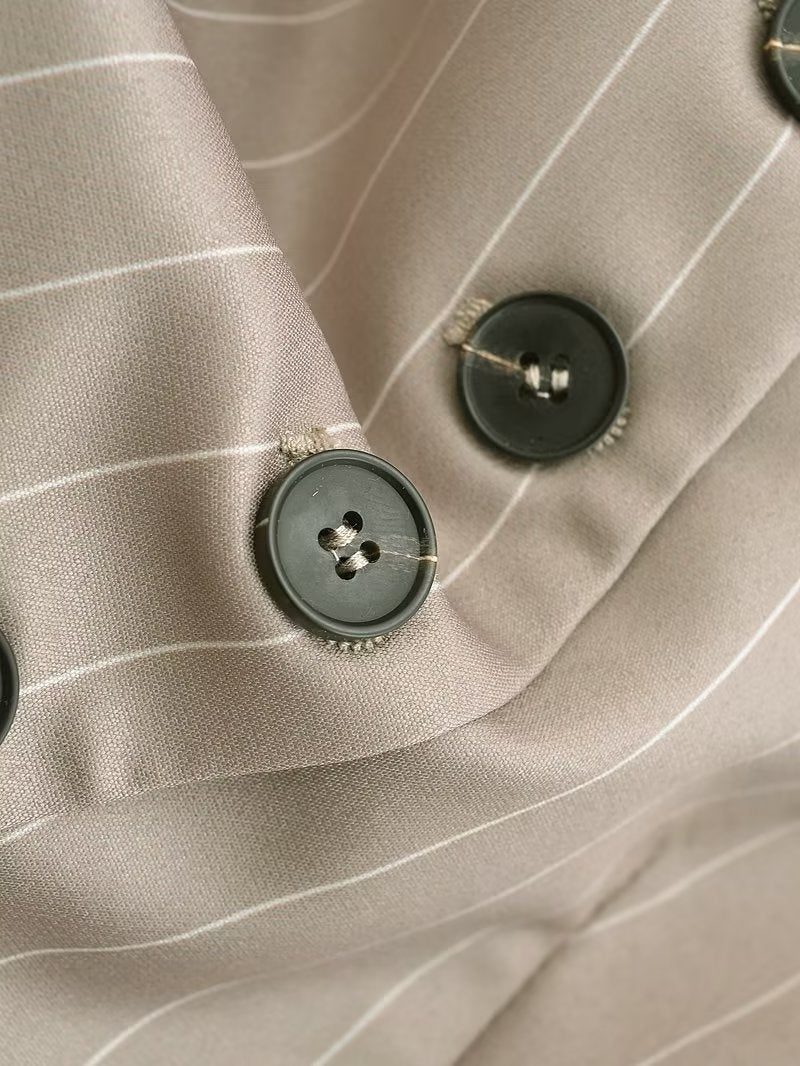 V-neck Stripe Short Vest Jacket