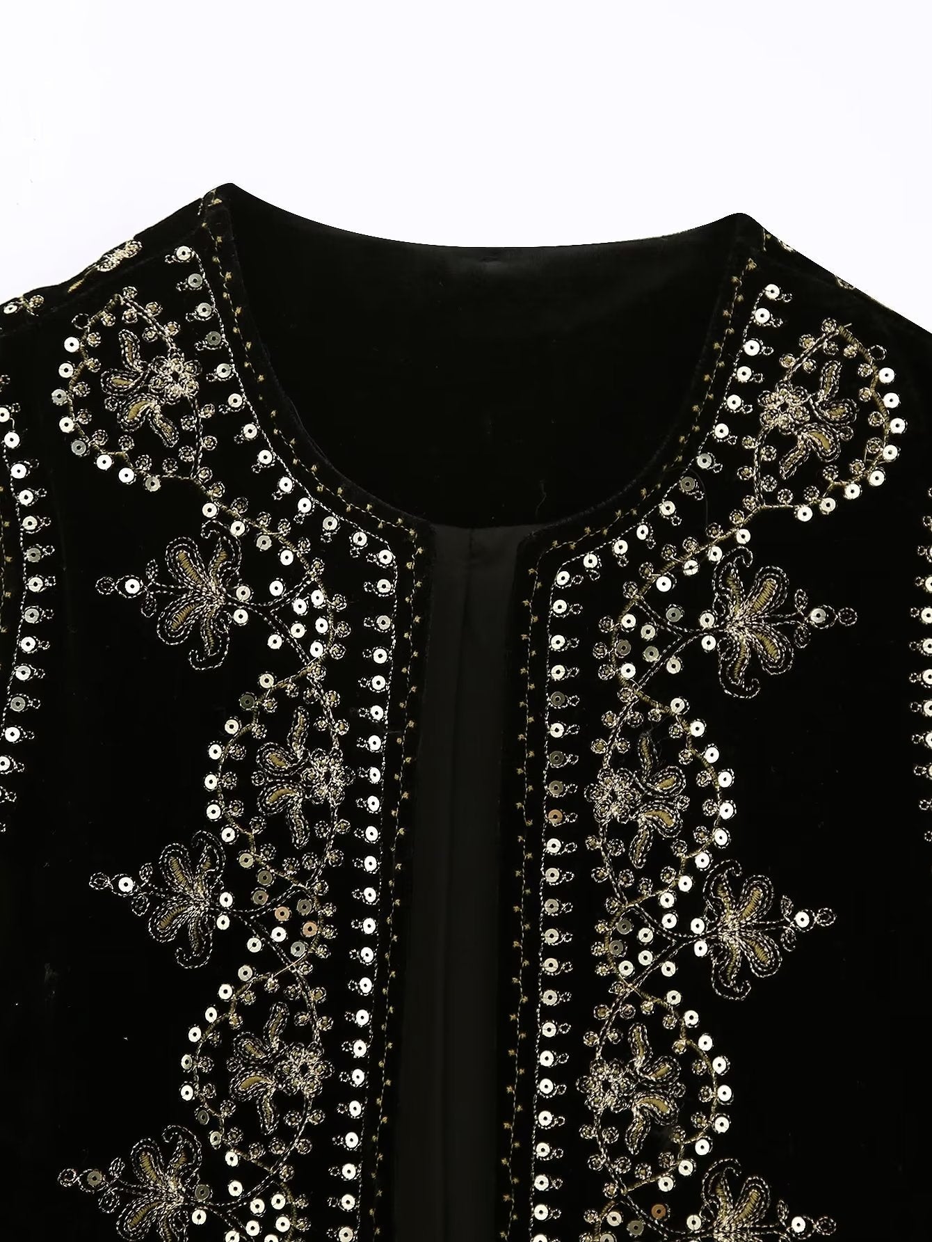 Velvet Embroidered Vest