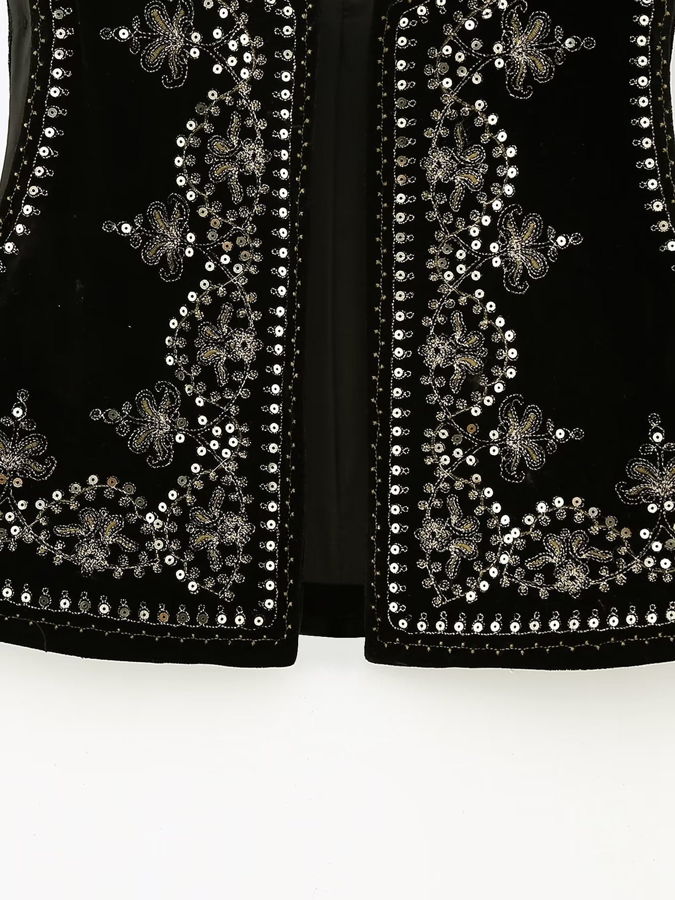 Velvet Embroidered Vest