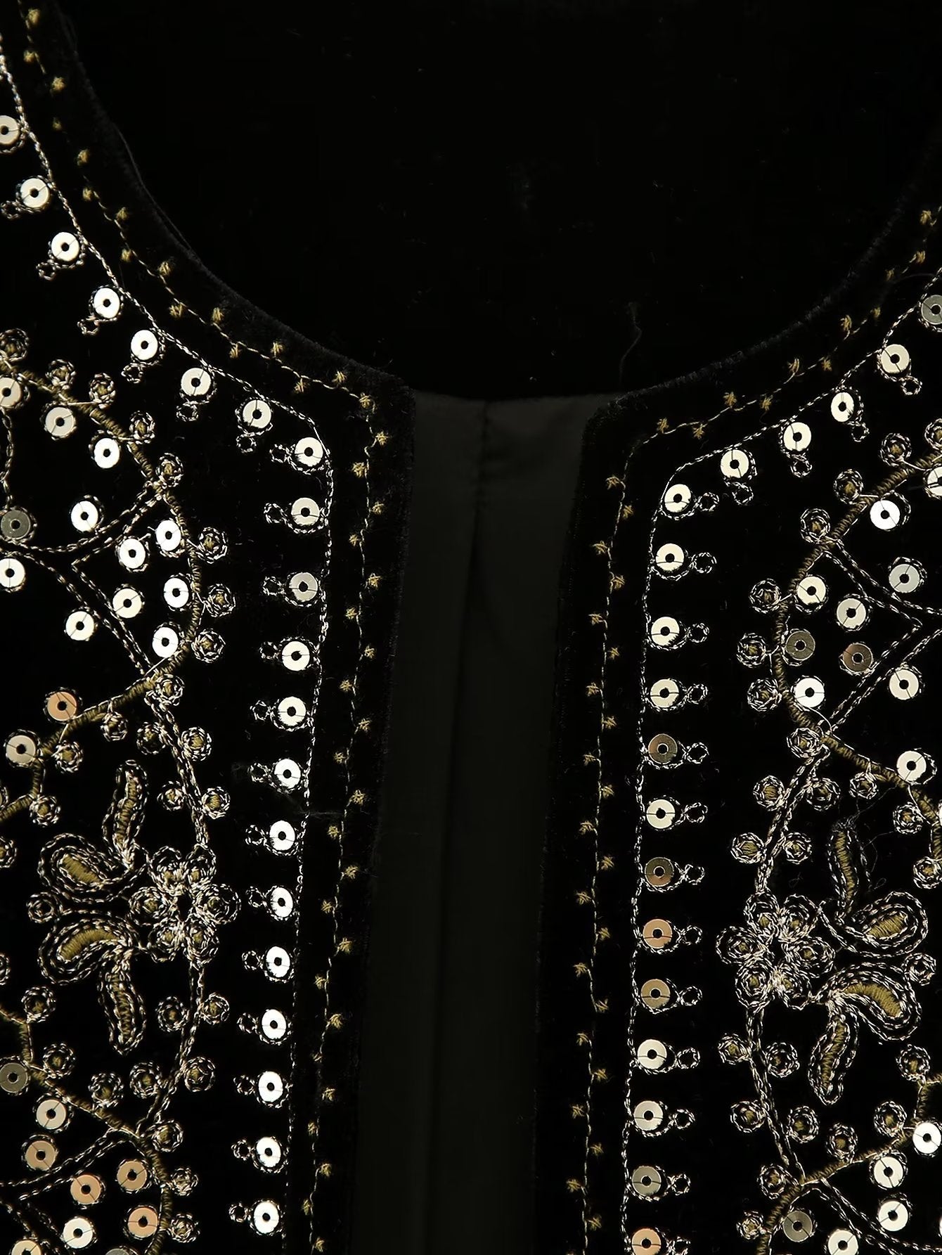 Velvet Embroidered Vest