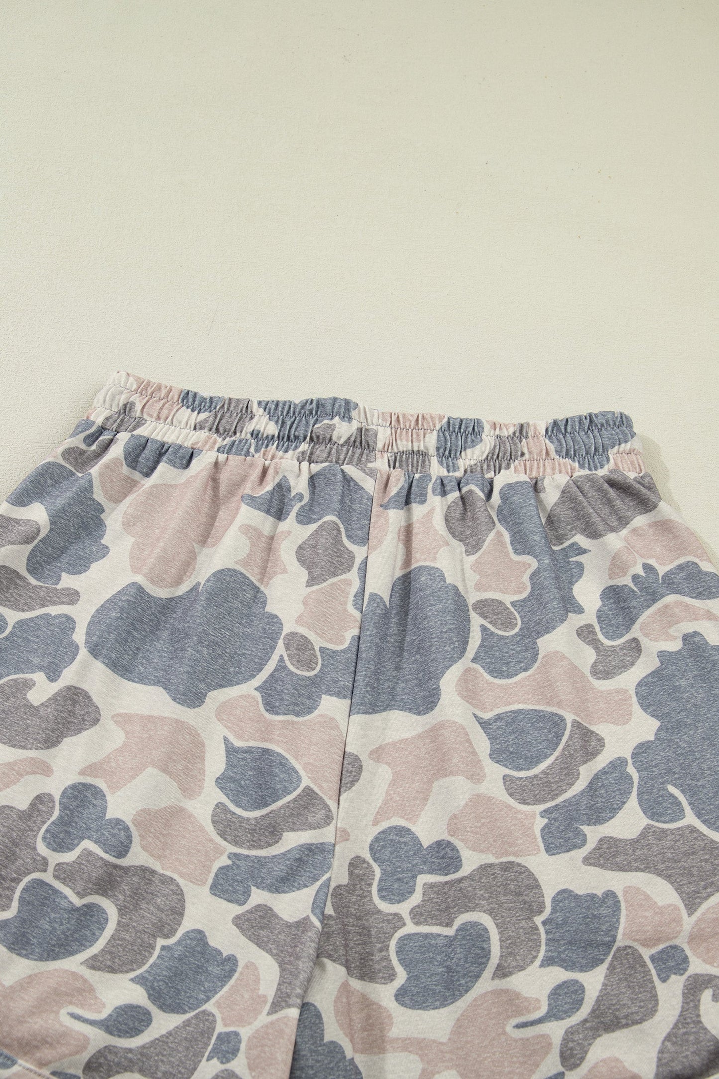 Multicolour Camouflage Loose Tee Drawstring Shorts 2pcs Outfit