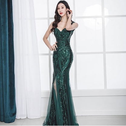 Formal Fishtail Sequin Gown