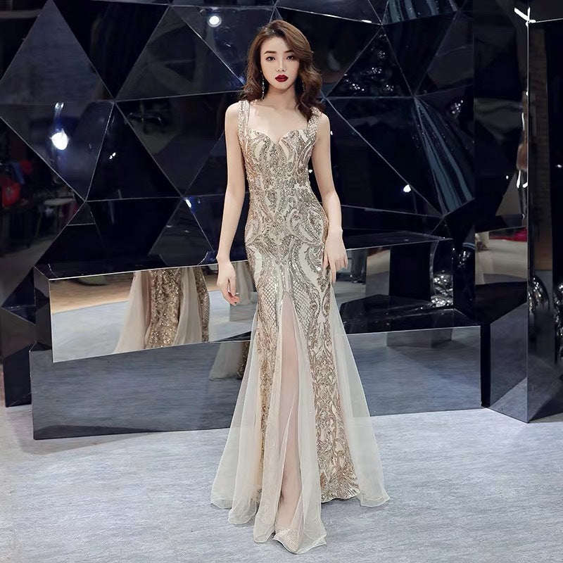 Formal Fishtail Sequin Gown