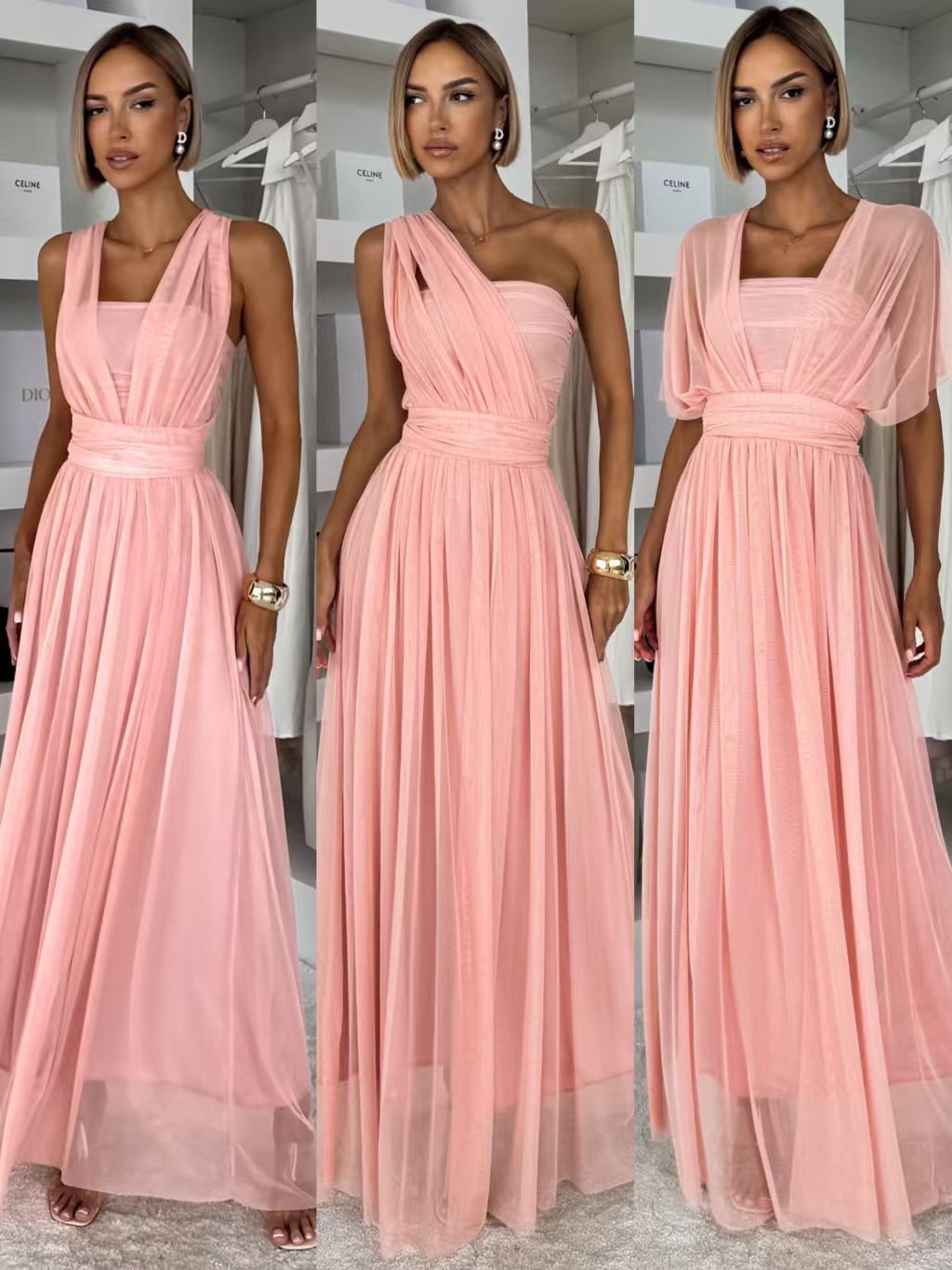 High Rise Versatile Tulle Maxi Dress