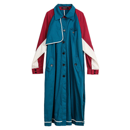 Color Matching Loose Trench Coat