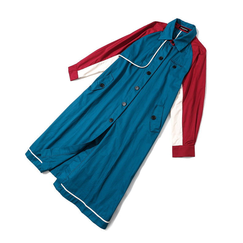 Color Matching Loose Trench Coat