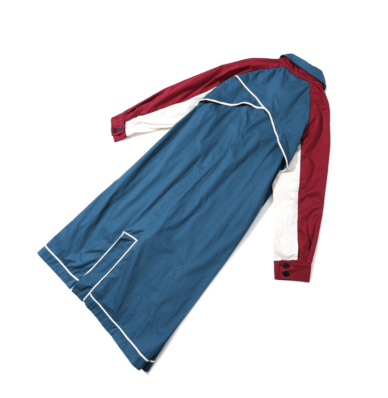 Color Matching Loose Trench Coat