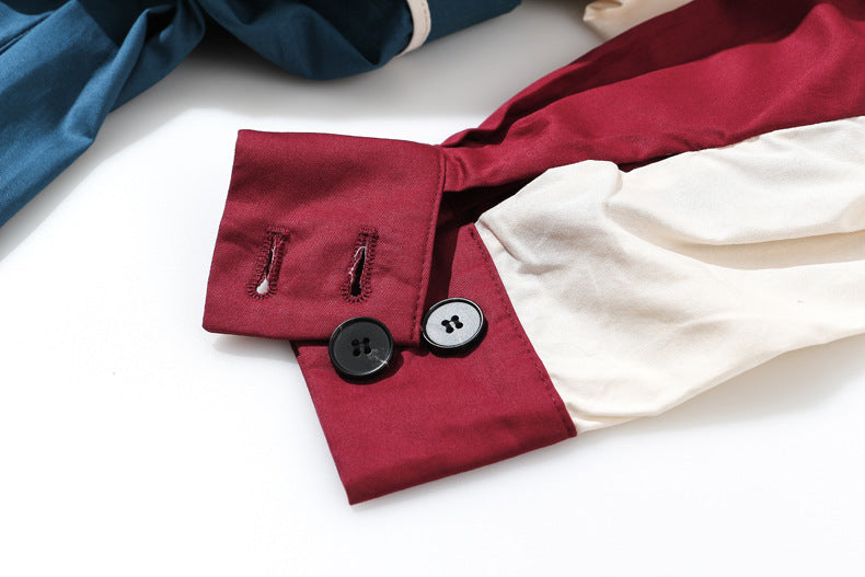 Color Matching Loose Trench Coat