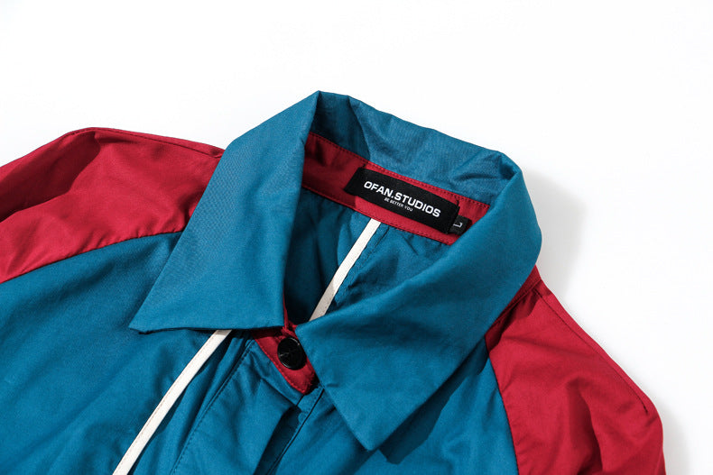 Color Matching Loose Trench Coat