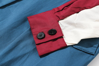 Color Matching Loose Trench Coat