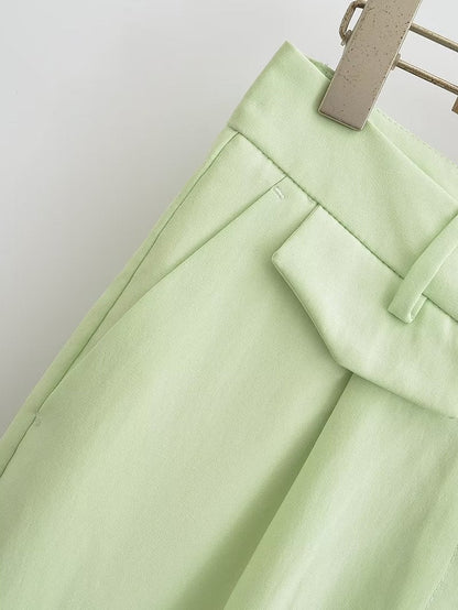 Sleeveless V neck Vest & Bottom Set