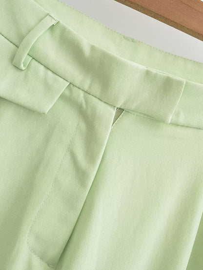 Sleeveless V neck Vest & Bottom Set