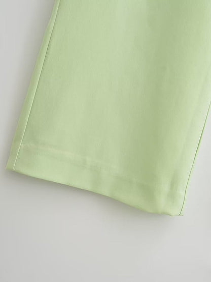 Sleeveless V neck Vest & Bottom Set