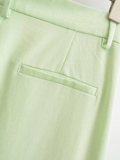 Sleeveless V neck Vest & Bottom Set