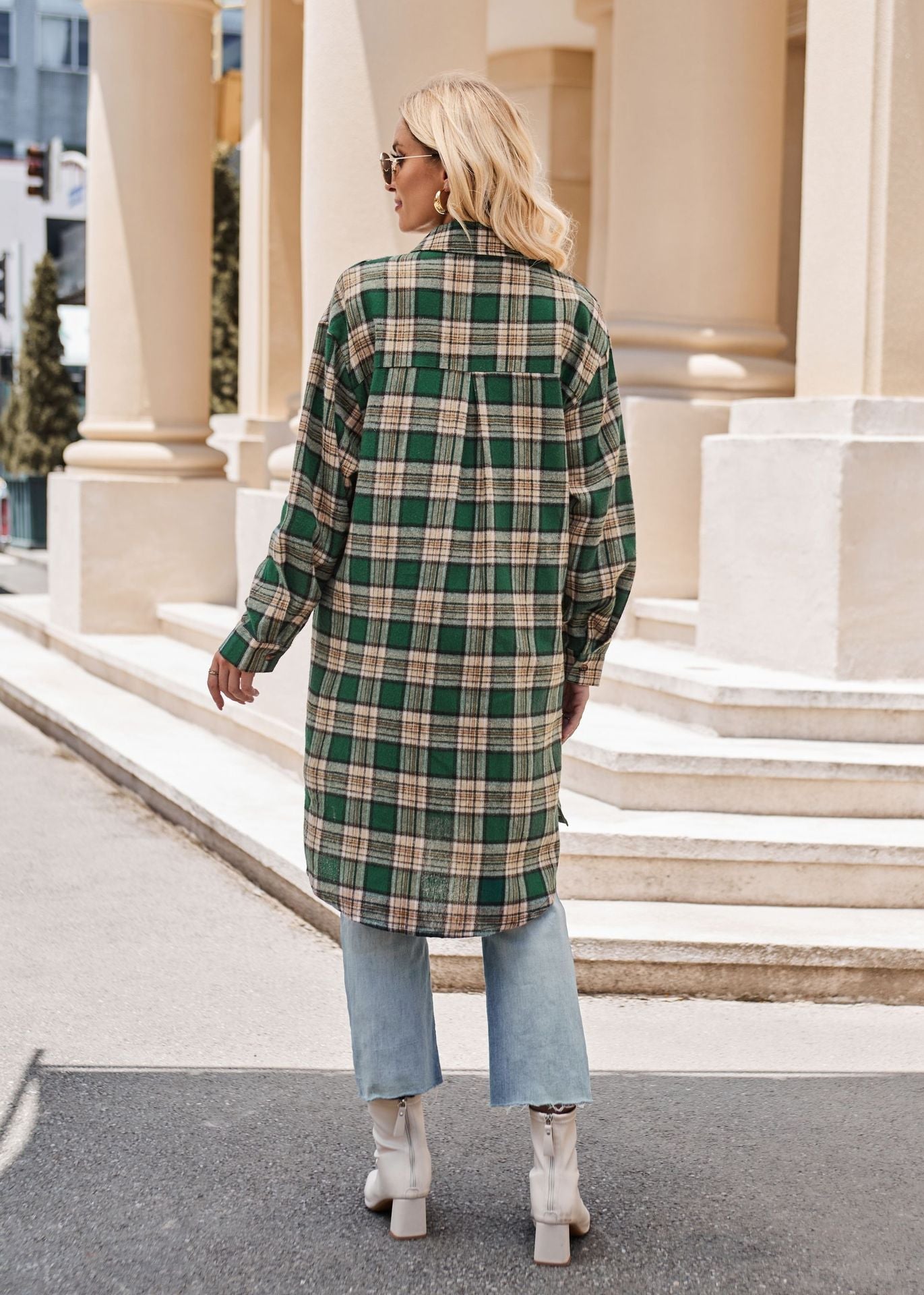 Plaid Loose Coat Shirt
