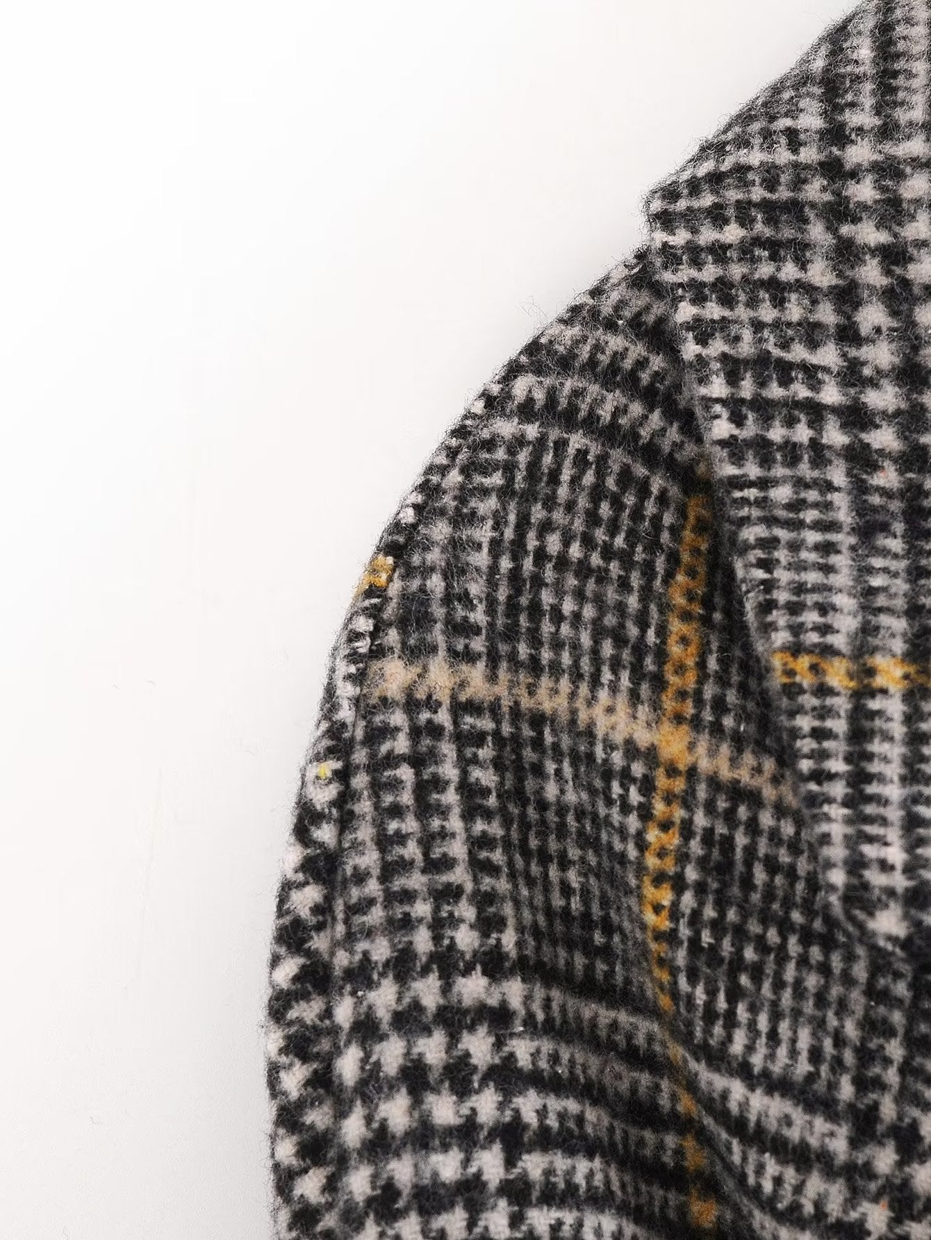 Plaid Collared Coat Trench Coat