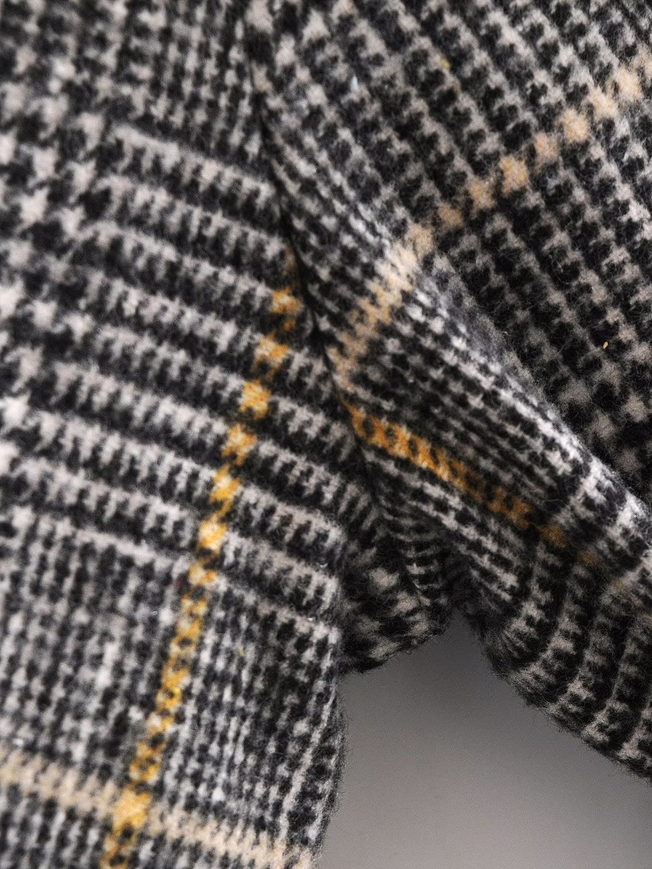 Plaid Collared Coat Trench Coat