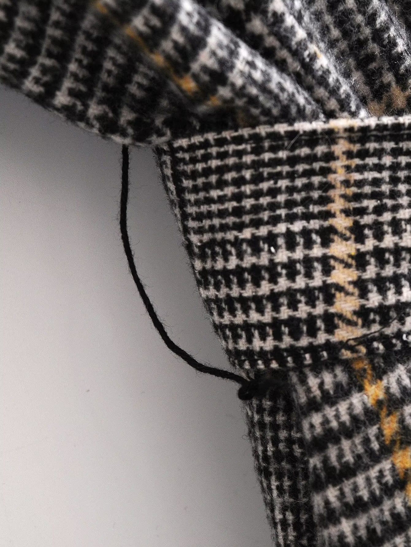 Plaid Collared Coat Trench Coat