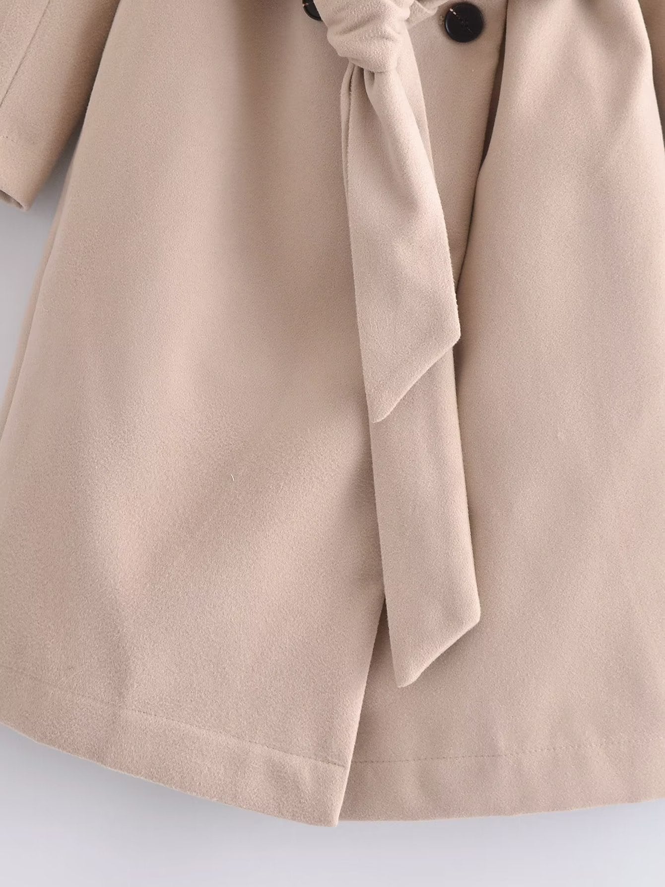 Belt Hooded Long Sleeve Trench Coat