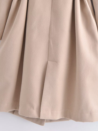 Belt Hooded Long Sleeve Trench Coat