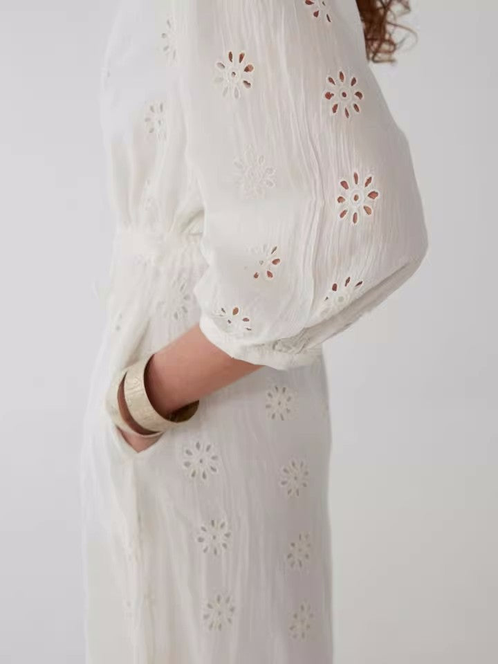 Carol Sexy Embroidered Kaftan Dress