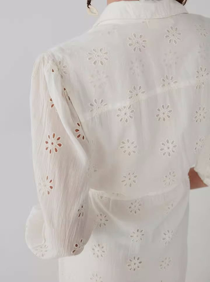 Carol Sexy Embroidered Kaftan Dress