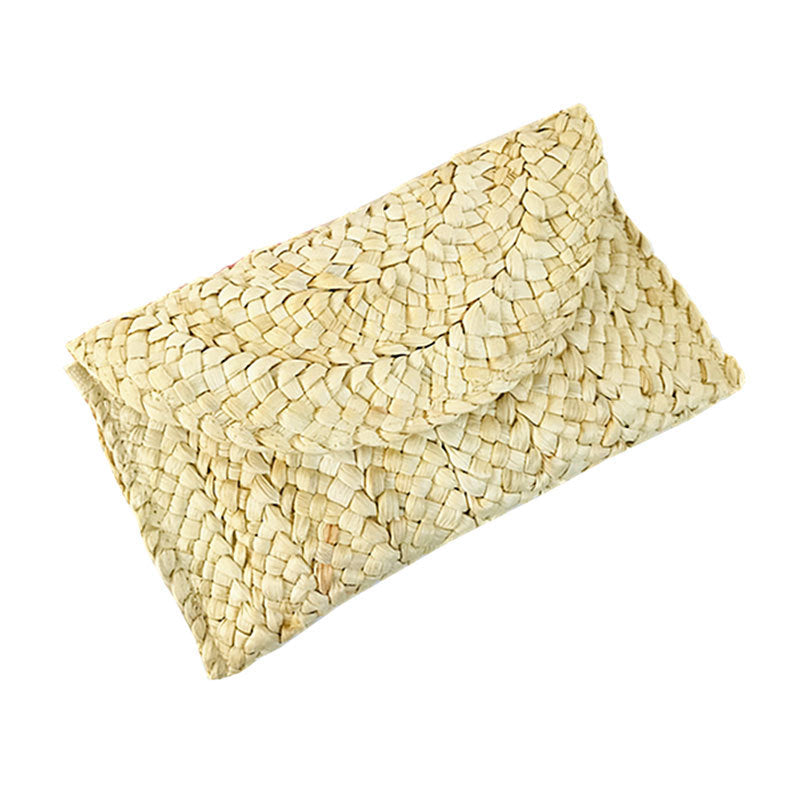 Corn Husk Straw Bag Clutch Bag Handmade Eco Friendly
