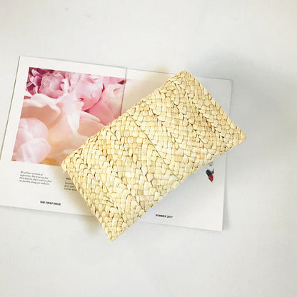 Corn Husk Straw Bag Clutch Bag Handmade Eco Friendly