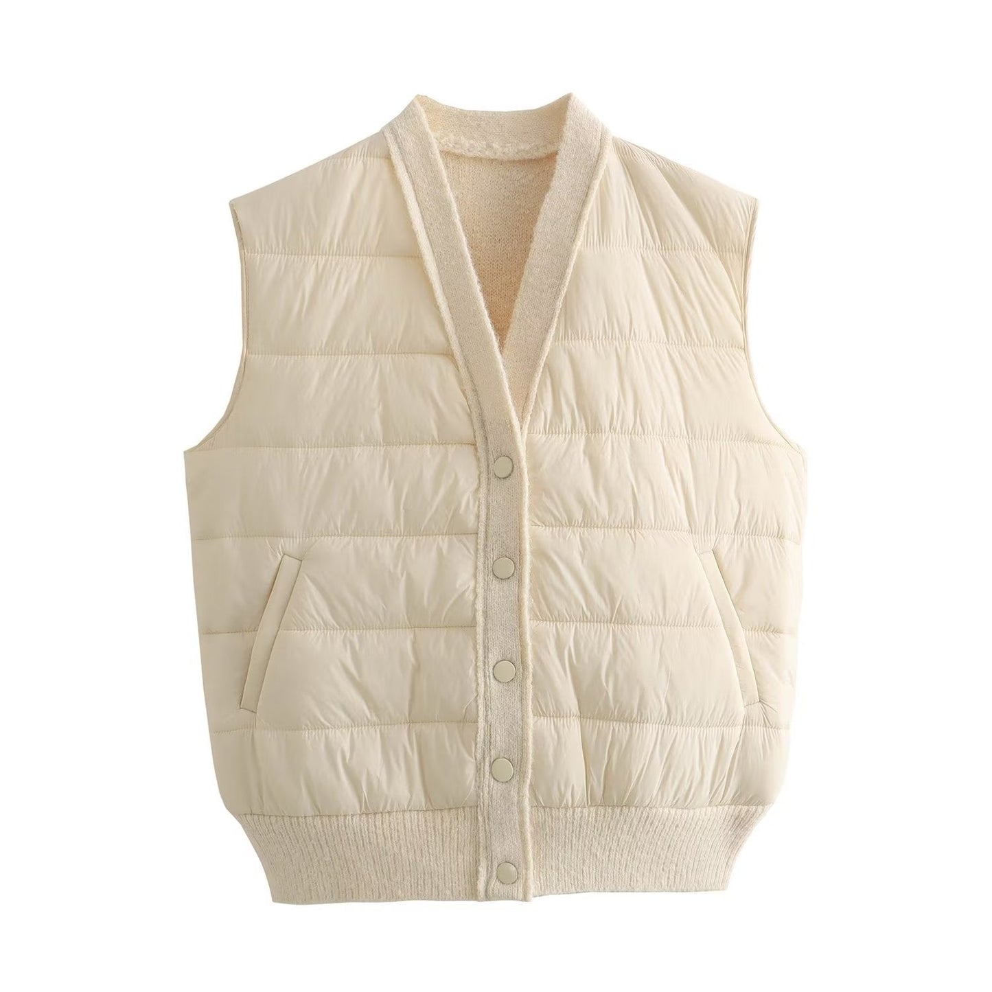 Quilted Patchwork Sleeveless Vest