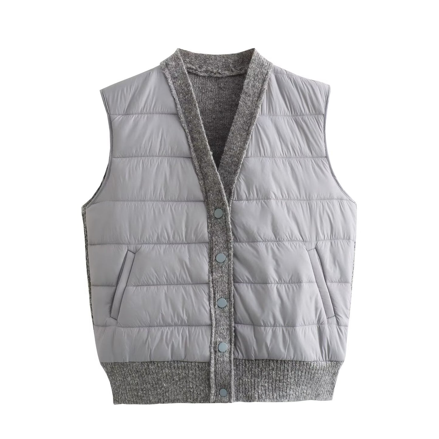 Quilted Patchwork Sleeveless Vest