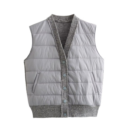 Quilted Patchwork Sleeveless Vest