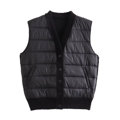 Quilted Patchwork Sleeveless Vest